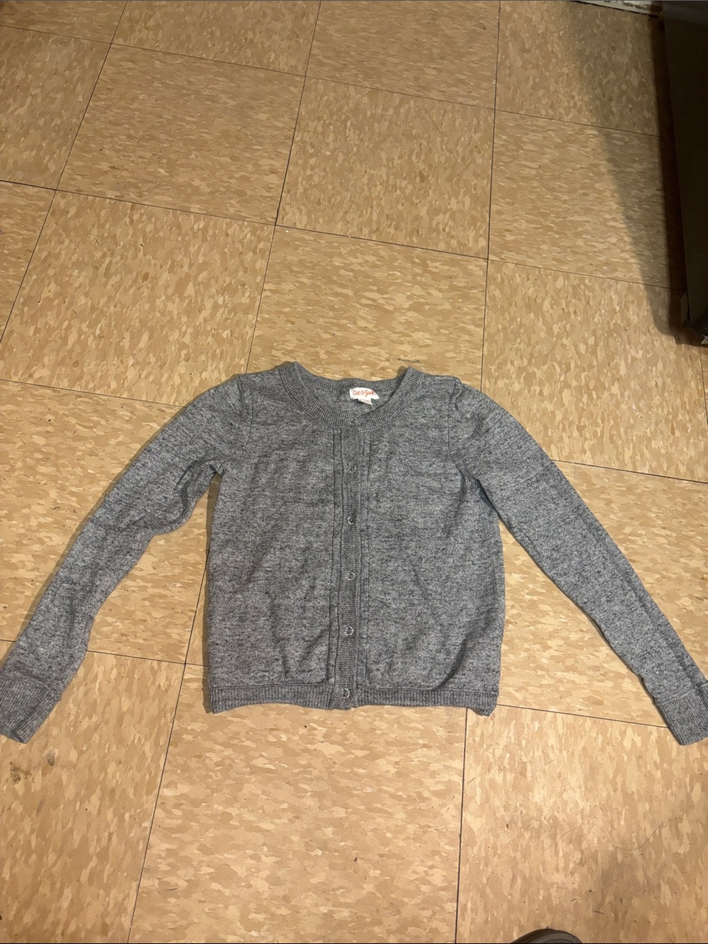 Cat & Jack Gray Button-Up Women's Cardigan